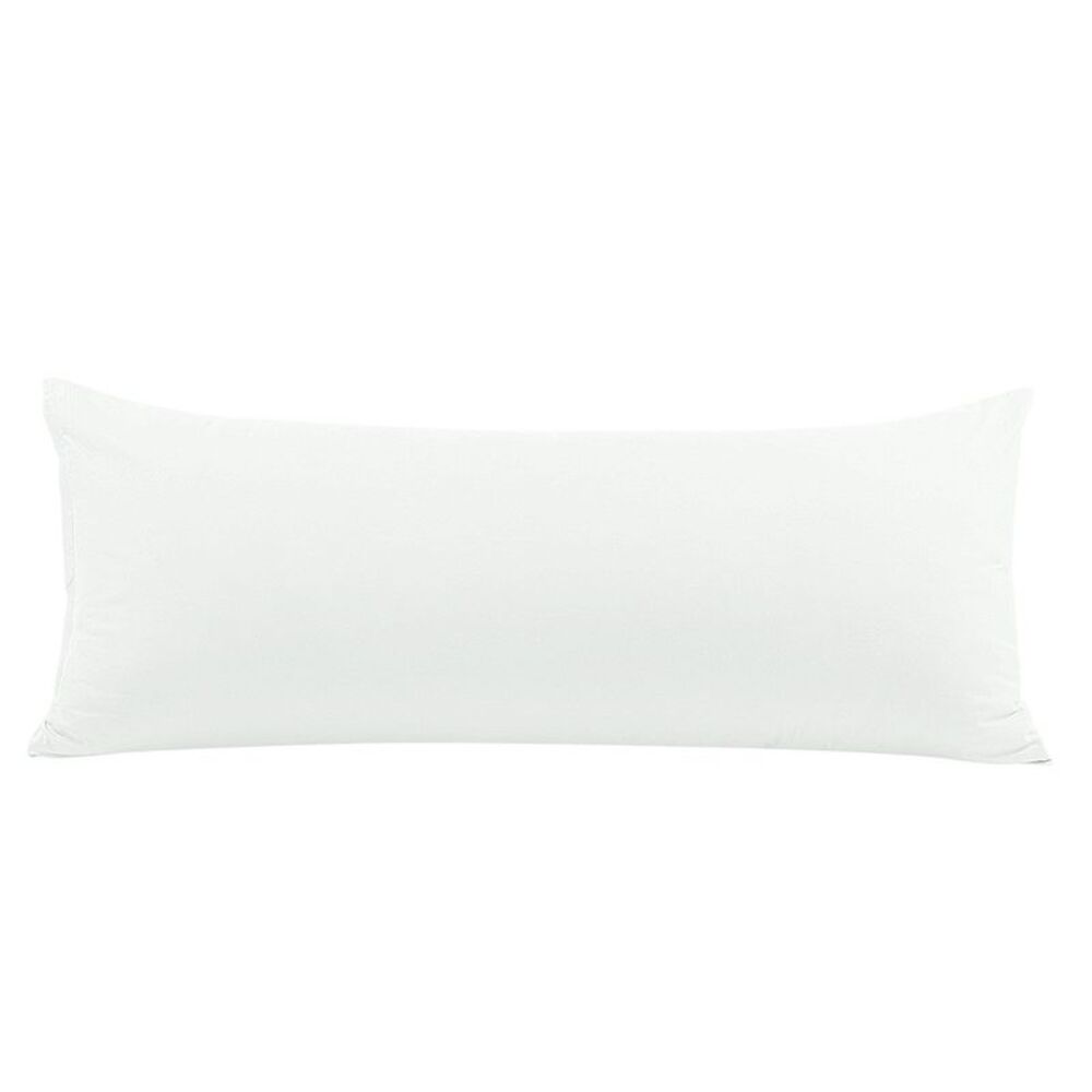 Body Pillowcase with Zipper Closure Microfiber 20"x54" Snow White